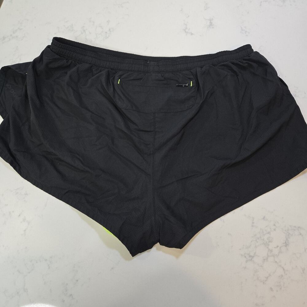 Brooks Running Shorts Womens‎ Black Neon Lined Athletic Running Shorts - Picture 7 of 10